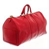 Image 3 : Louis Vuitton Red Epi Leather Keepall 55 Travel Bag