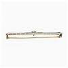 Image 5 : Antique Krementz Edwardian Platinum Top 14k Gold Diamond Etched Bar Pin Brooch