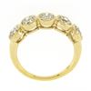 Image 8 : NEW 18k Gold 1.94 ctw Milgrain Bezel European Diamond 5 Stone Wedding Band Ring