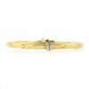 Image 4 : Italian 14K Gold 7" 5.6mm Simple Twisted Polished Hinged Open Bangle Bracelet