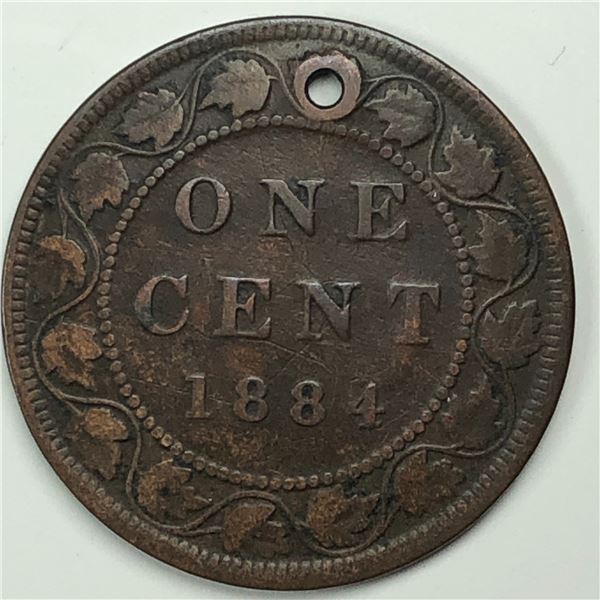 Canadian Large Cent 1884 F+