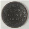 Image 1 : Canadian Large Cent 1891 AU+ LDLL