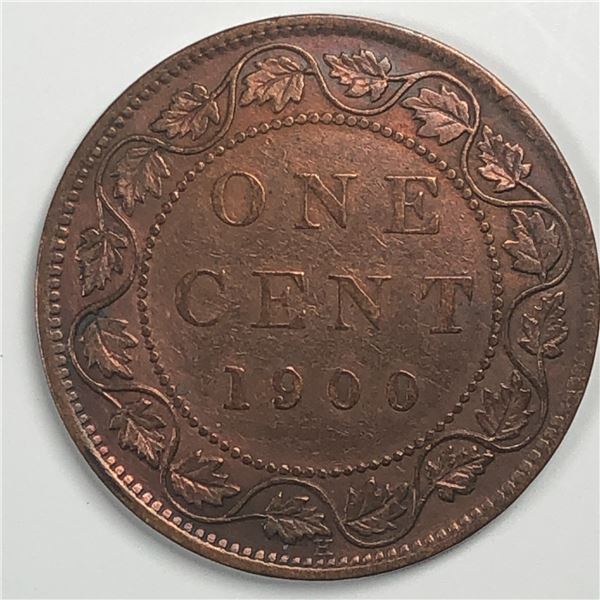 Canadian Large Cent 1900H VF++