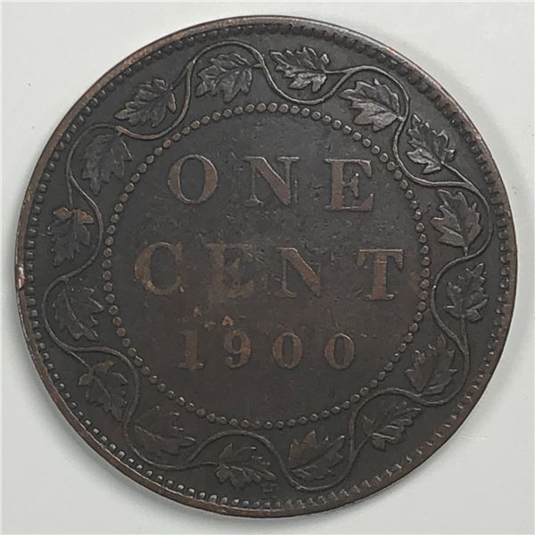 Canadian Large Cent 1900H VF++