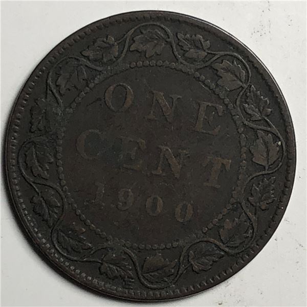 Canadian Large Cent 1900H VF++