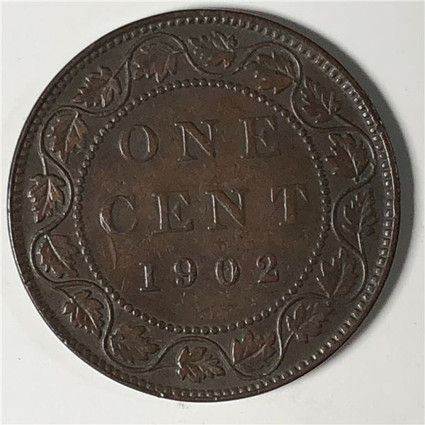 Canadian Large Cent 1902 EF+