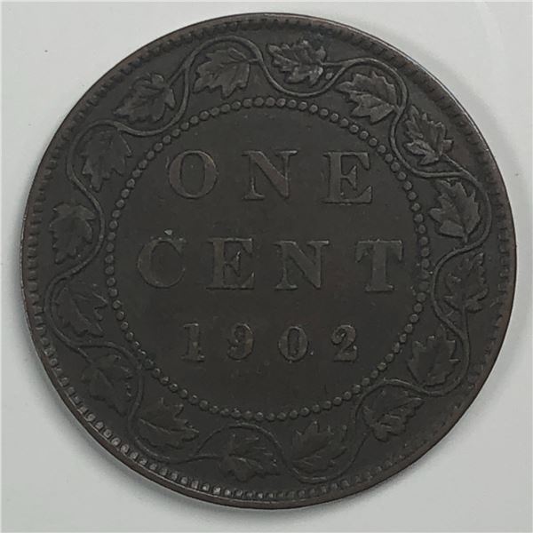 Canadian Large Cent 1902 VF+