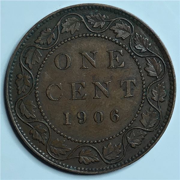 Canadian Large Cent 1906 EF++