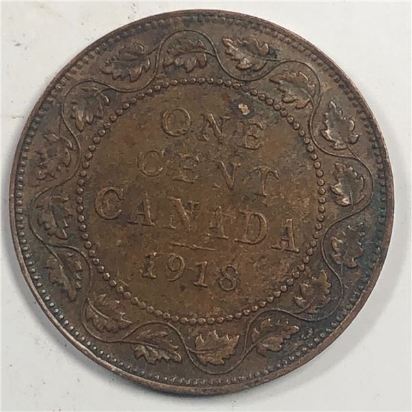 Canadian Large Cent 1918 EF++