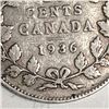 Image 1 : Canadian .10 Cent Dime 1936 Bar F+