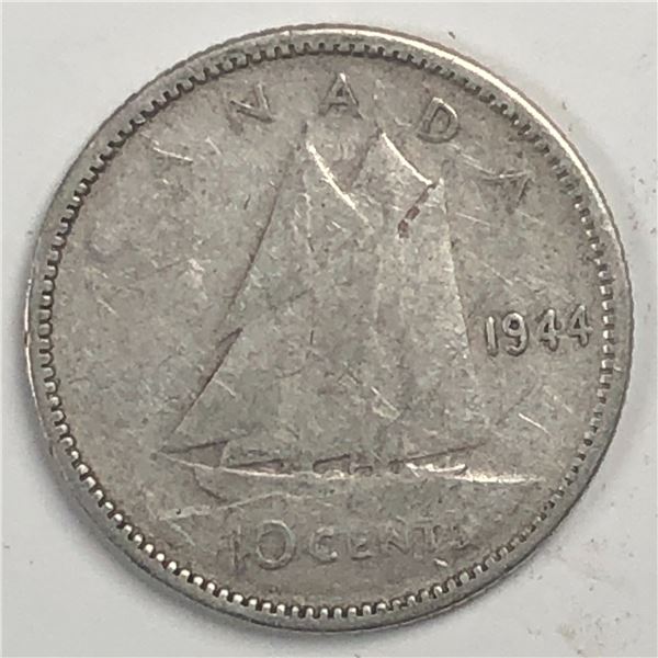 Canadian .10 Cent Dime 1944