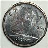 Image 1 : Canadian .10 Cent Dime 1966 Rainbow Tonning