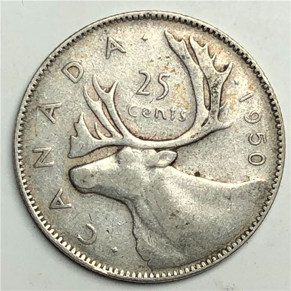 1950 King George VI 25 Cents