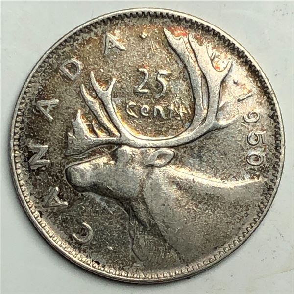 1950 King George VI 25 Cents