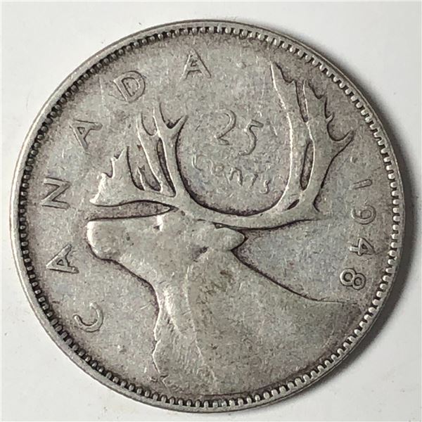 1948 King George VI 25 Cents