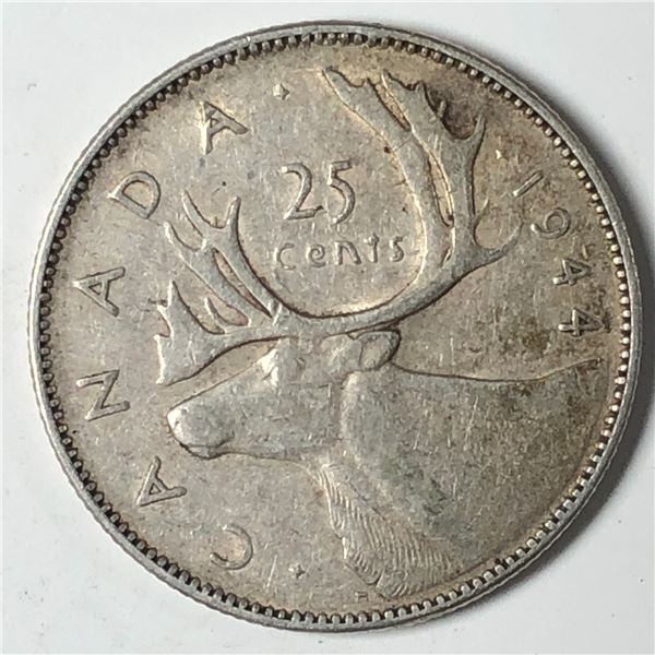 1944 King George VI 25 Cents