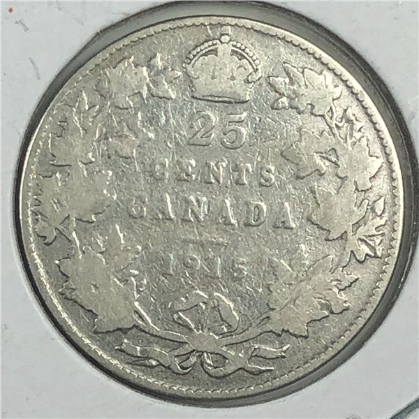 1915 King George V 25 Cents