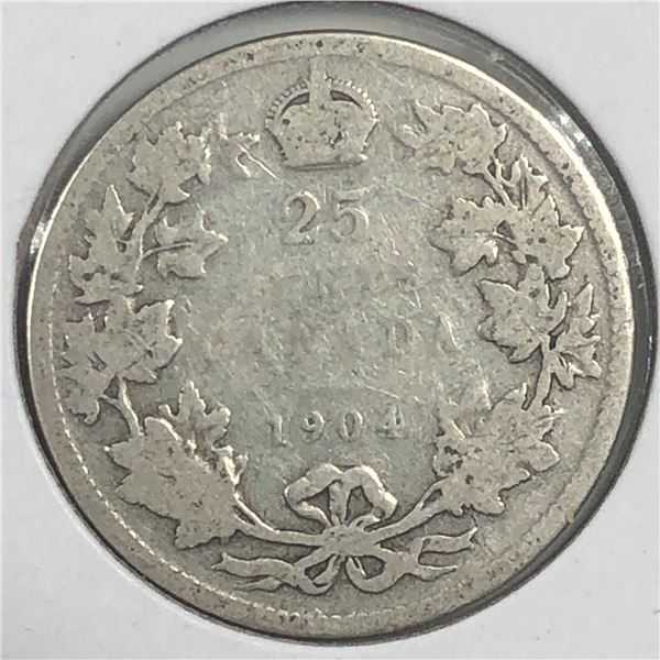 1904 King George V 25 Cents