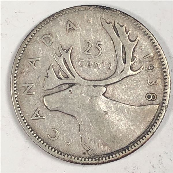 1938 King George VI 25 Cents