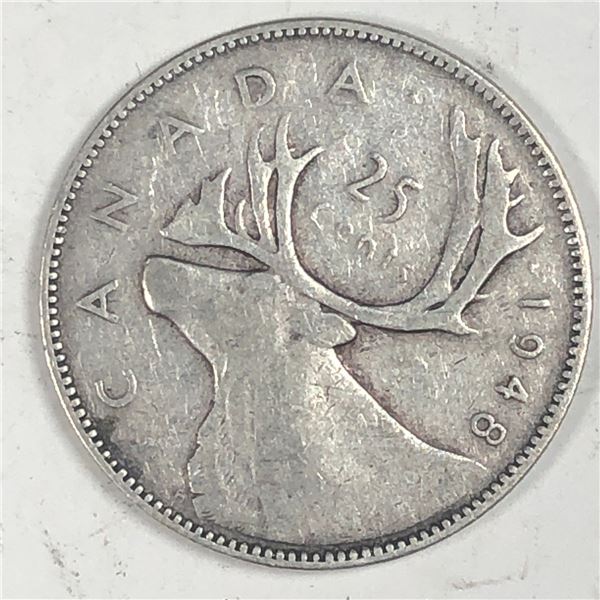 1948 King George VI 25 Cents