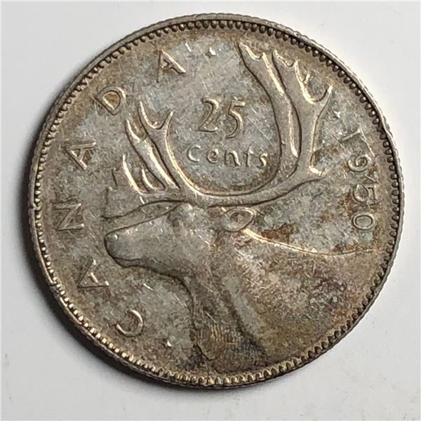 1950 King George VI 25 Cents