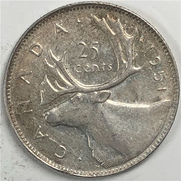 1950 King George VI 25 Cents