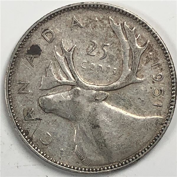 1952 King George VI 25 Cents