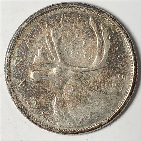1957 Queen Elizabeth 25 Cents