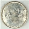 Image 1 : 1962 Queen Elizabeth II Canadian Silver Dollar UNC