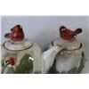 Image 5 : Pottery Style Tea Pot w/ Creamer & Sugar Dish - (2) Glasses w/Black Stems (Friexenet)
