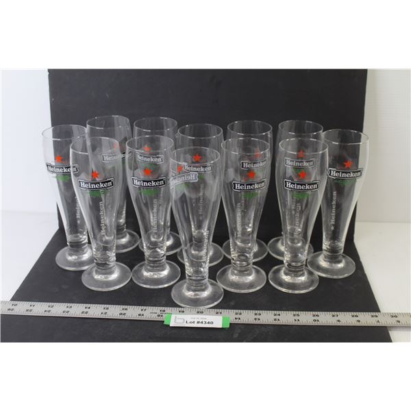 (12) Heineken Glasses
