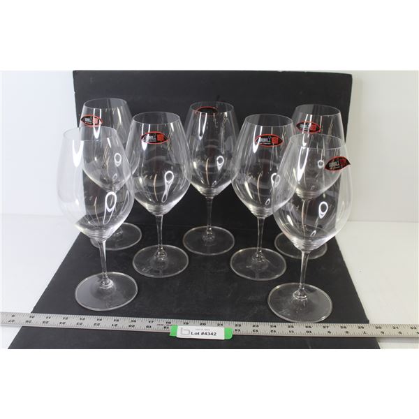 (7) 10 1/2" Riedel Wine Glasses