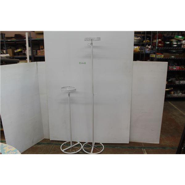 *(2) Metal Plant Stands (extends 35"- 60" base 12 1/2")