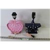 Image 1 : (2) Metal Lamps - Heart & Star (as is)
