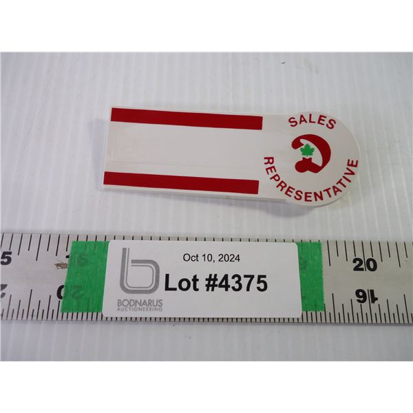 Vintage Dominion Grocery Stores Name Tag Badge