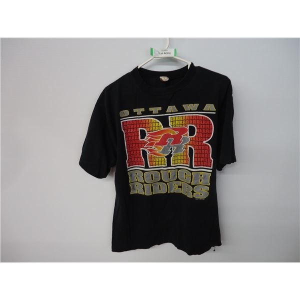Vintage 1992 CFL Ottawa Rough Riders T-Shirt-Size Medium-some wear-smoke free