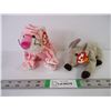 Image 1 : (2) TY Beanie Babies-Mystique the Pink Tiger and Goatee the Goat
