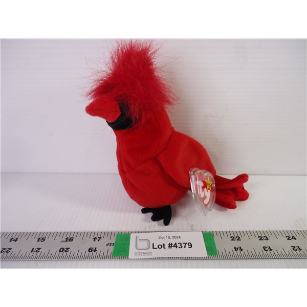 TY Beanie Babies- Mac the Cardinal-Limited Edition Rare Tag on Wing