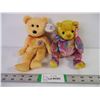 Image 1 : (2) TY Beanie Babies-Sunny the Bear and Topaz November Birthday Bear