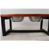 Image 2 : Dog Pet Food and Water Dish With Stand - 18" x 8 3/4" x 7 1/2"