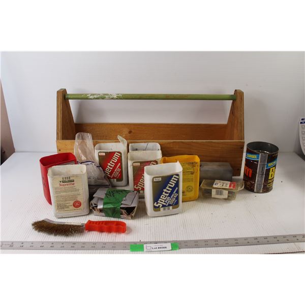 Tool Tray, 10" Wire Brush, Assorted Nails and Screws
