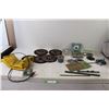 Image 1 : Assorted Grinding Discs, Saw Blades, Battery Warmer - Tested Powers On, 1" Screws, Assorted Hardware