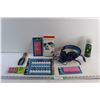 Image 1 : Pliers, Erasers, Glue Sticks, Headset, Glow in the Dark Paint Spray and Key Smart Tool