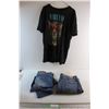 Image 1 : Nirvana T - Shirt, Point Zero & Dr. Man Jeans - Size M