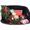 Image 7 : Christmas Lot: Santa, Wicker Wreath, Signs, Decor - in Tote (No Lid)