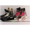 Image 1 : (2) Bauer Hockey Skates: Size 7D & 6D - Some Wear