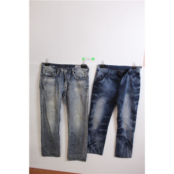(2) Jeans: David Bitton & MHL - Size 32 (One Missing Button)