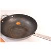 Image 2 : (4) Frying Pans: Wok, Stainless, & Orange Non-Stick