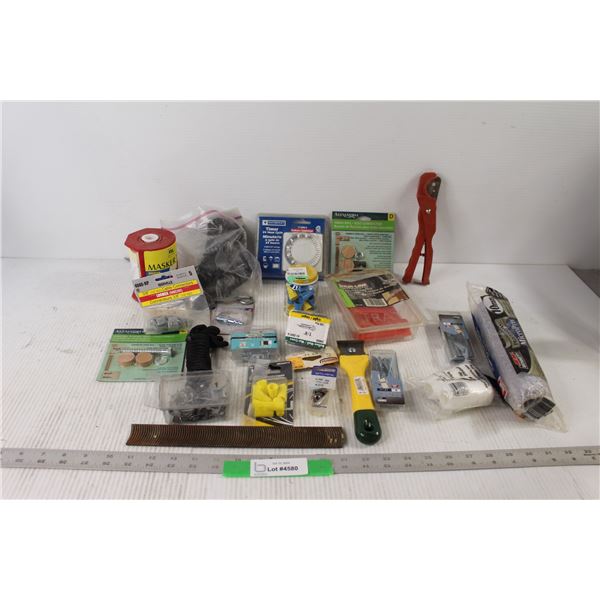 Paint Roller, Masker Tape, Paint Edging Kit, Assorted Hardware Screws and Tools