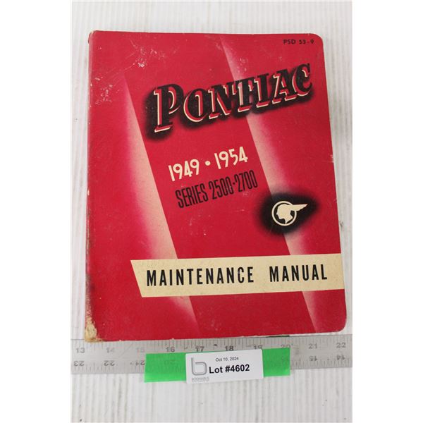 Pontiac 1949-1954 Car Maintenance Manual